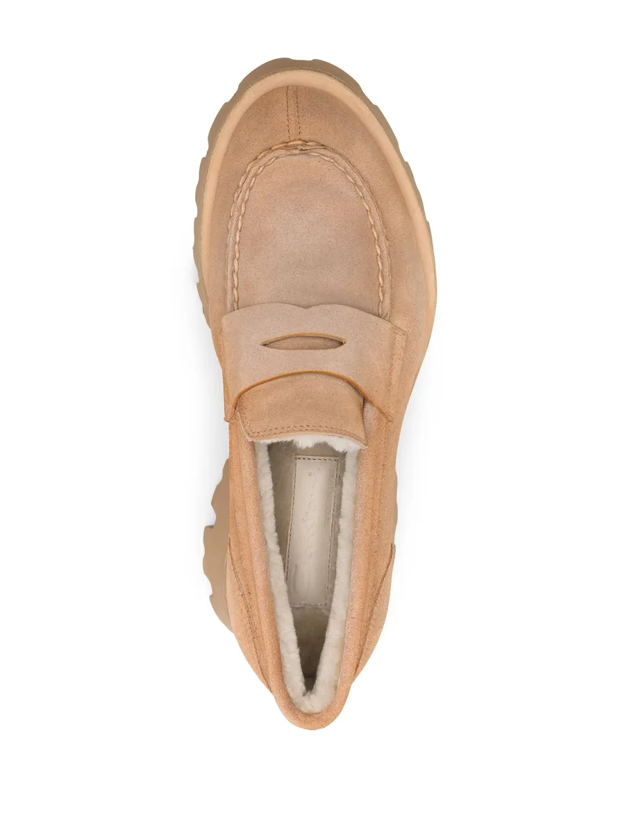 penny slot suede loafers 8
