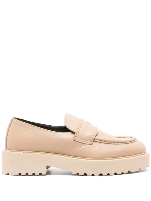 leather penny loafers