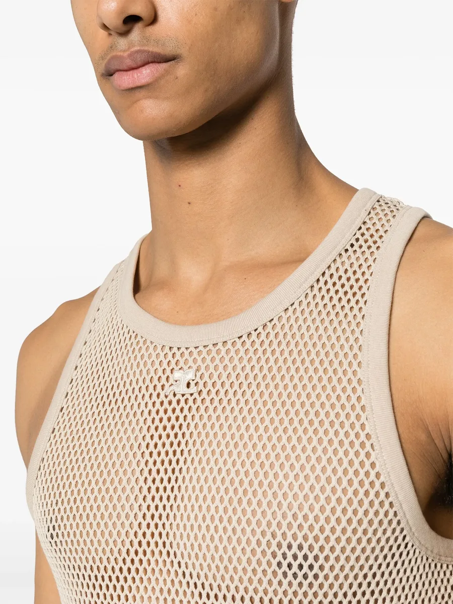 logo-patch mesh top 10