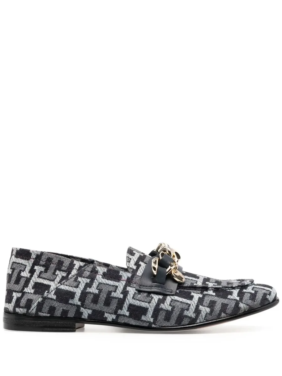 logo-jacquard loafers 2