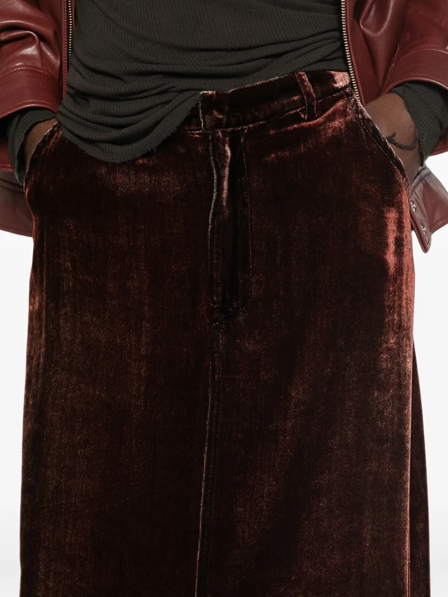 velvet-effect maxi skirt 5