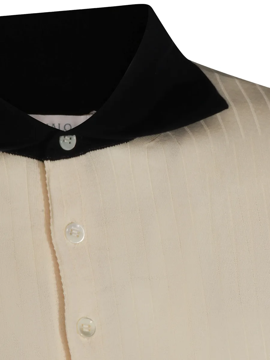 ribbed-knit polo shirt 5