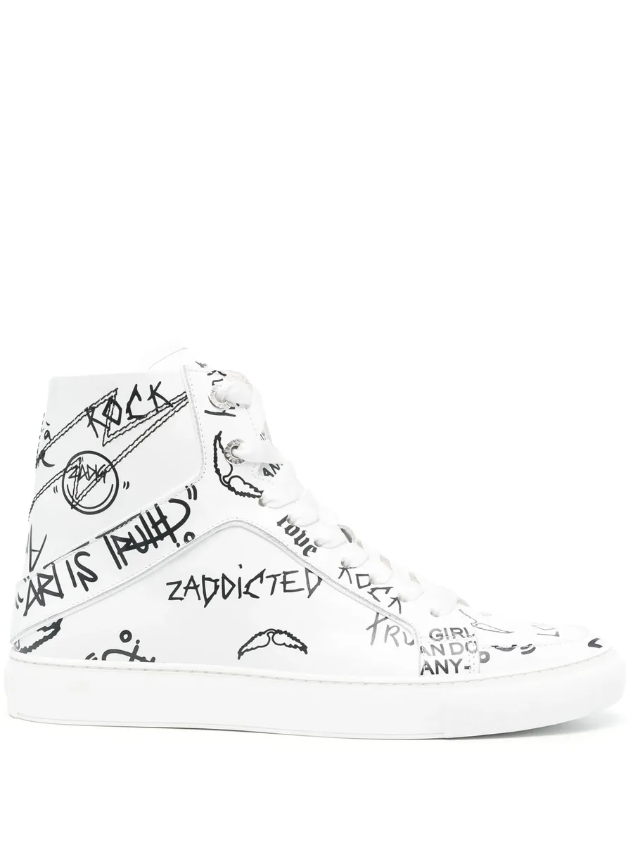 High Flash high-top leather sneakers 1