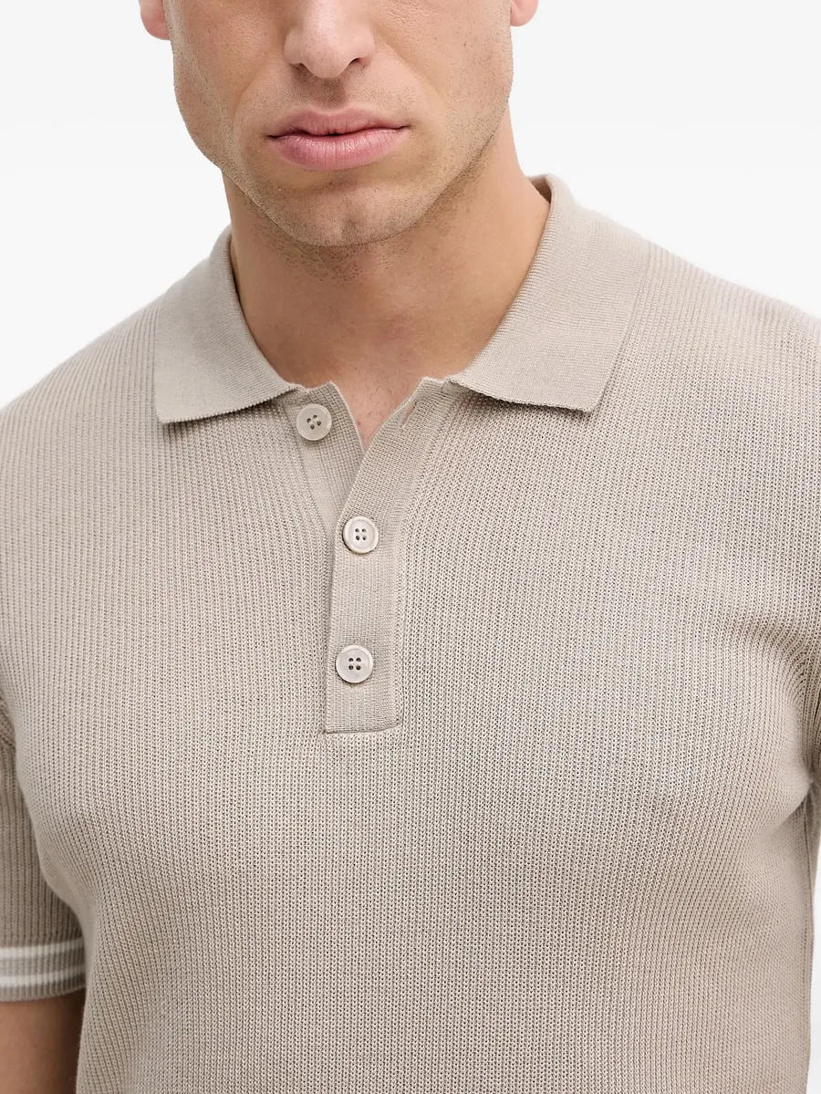 ribbed short sleeve polo shirt 8