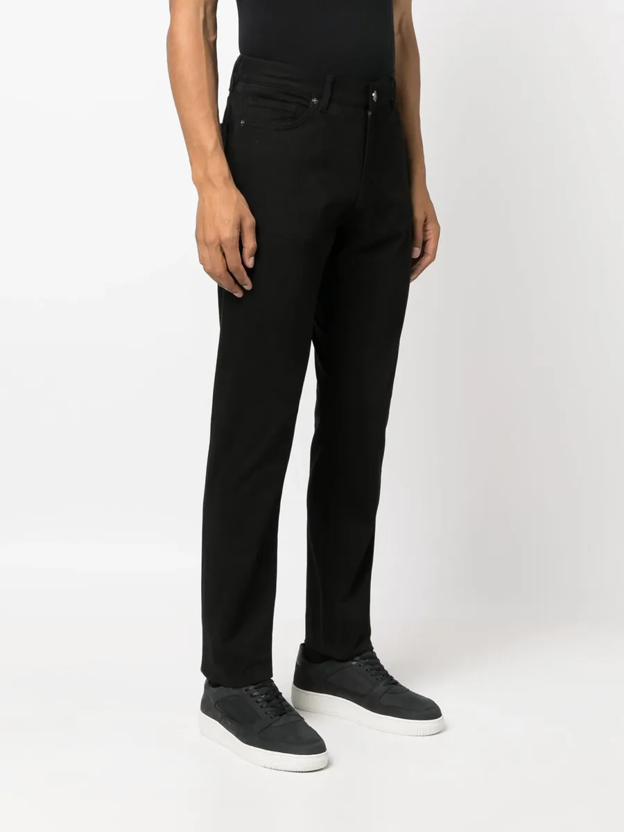 slim-cut gabardine trousers 6