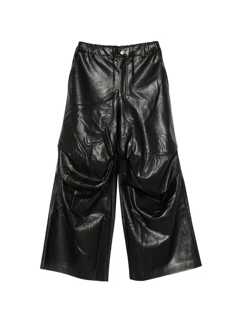 drawstring wide-leg trousers