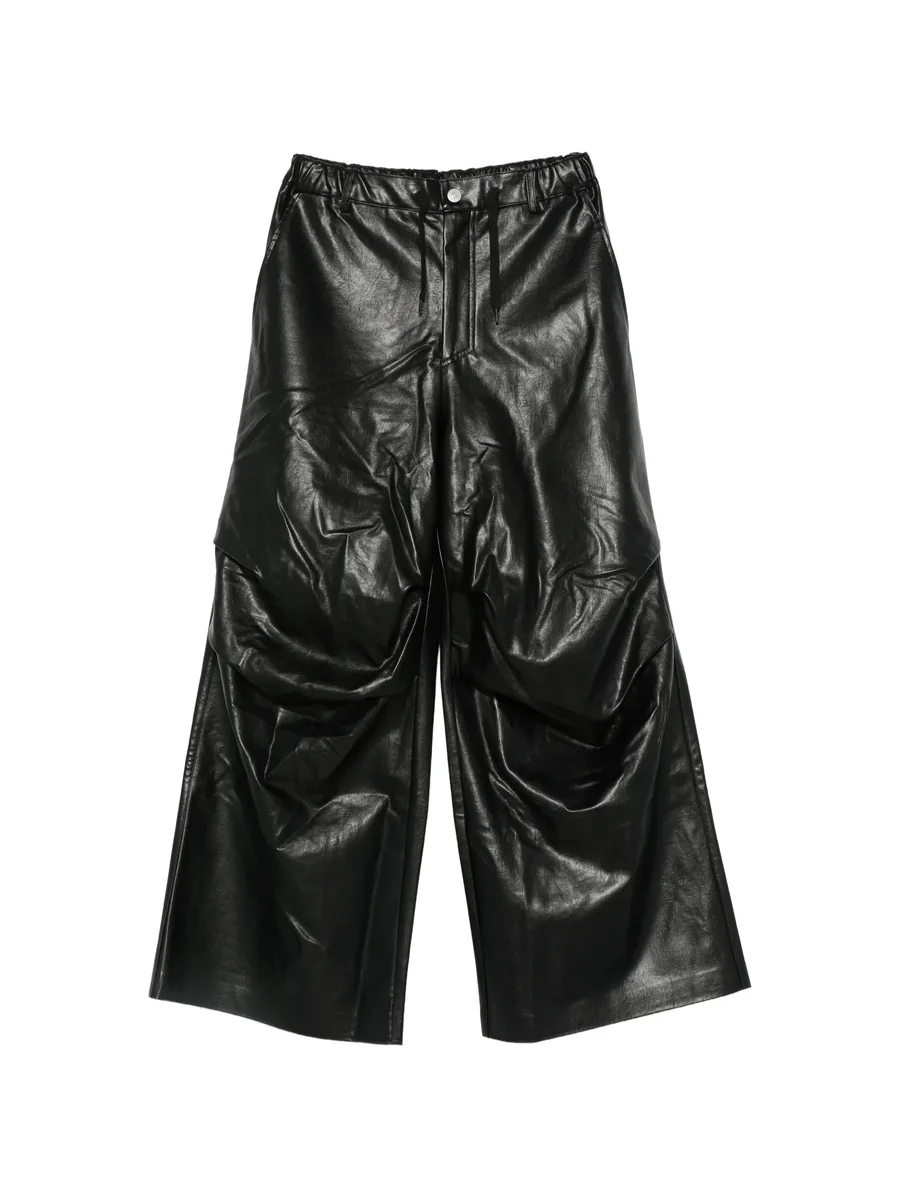 drawstring wide-leg trousers 1