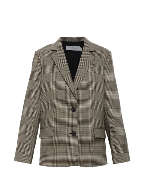 check-pattern blazer