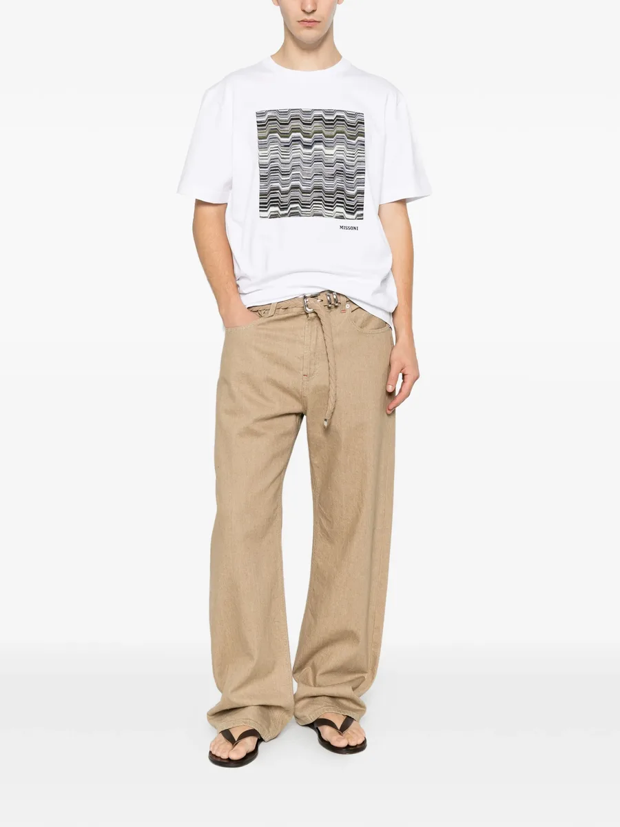 zigzag-patch T-shirt 4