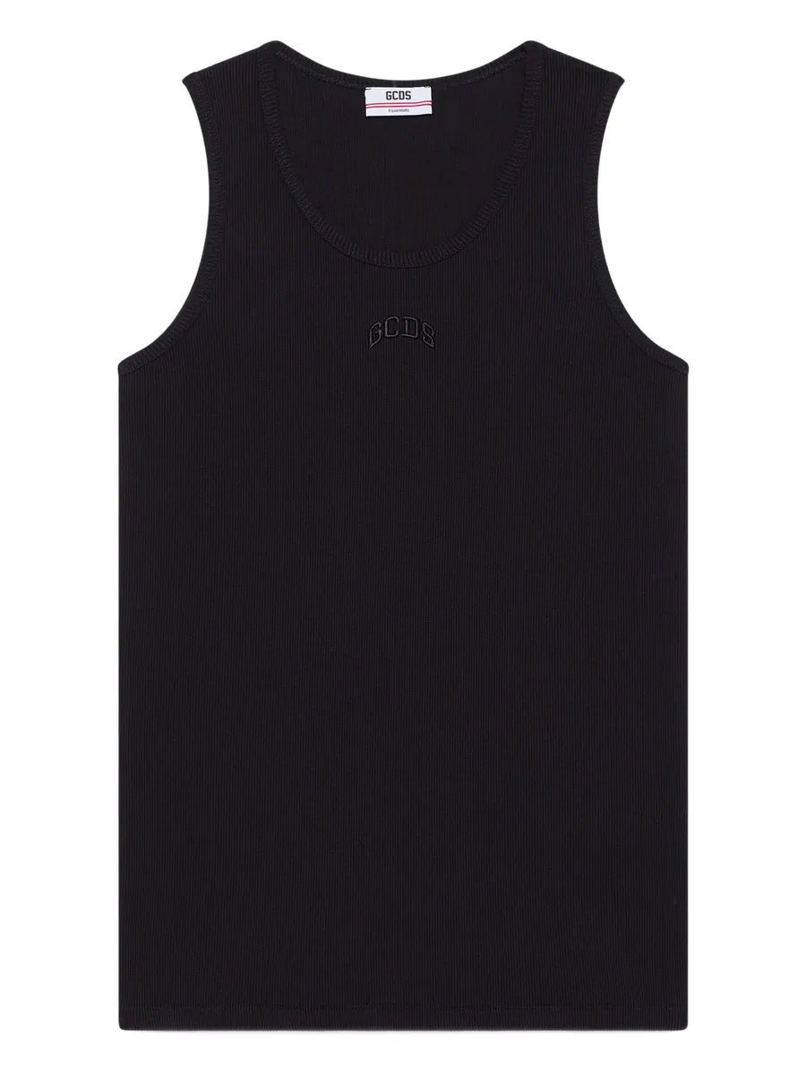 logo-embroidered tank top 2