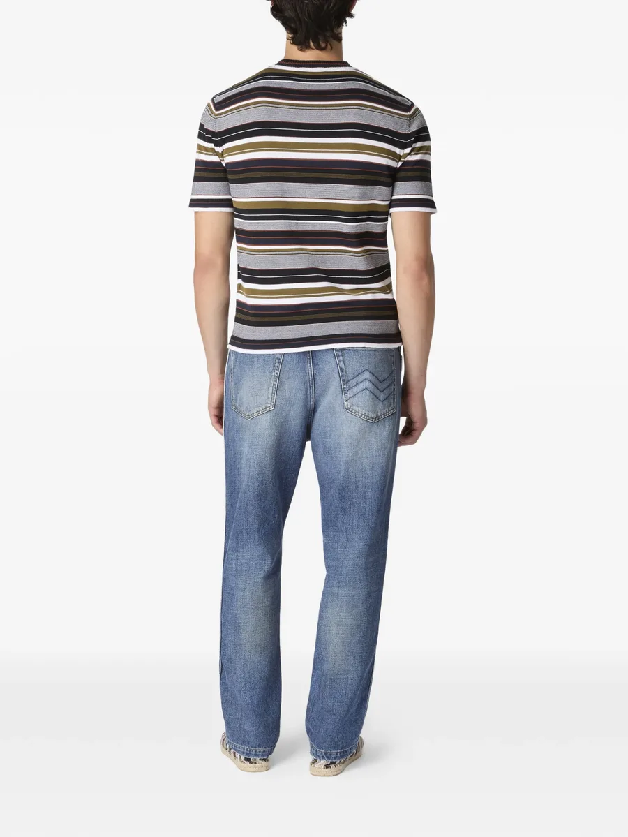 striped-pattern T-shirt 5