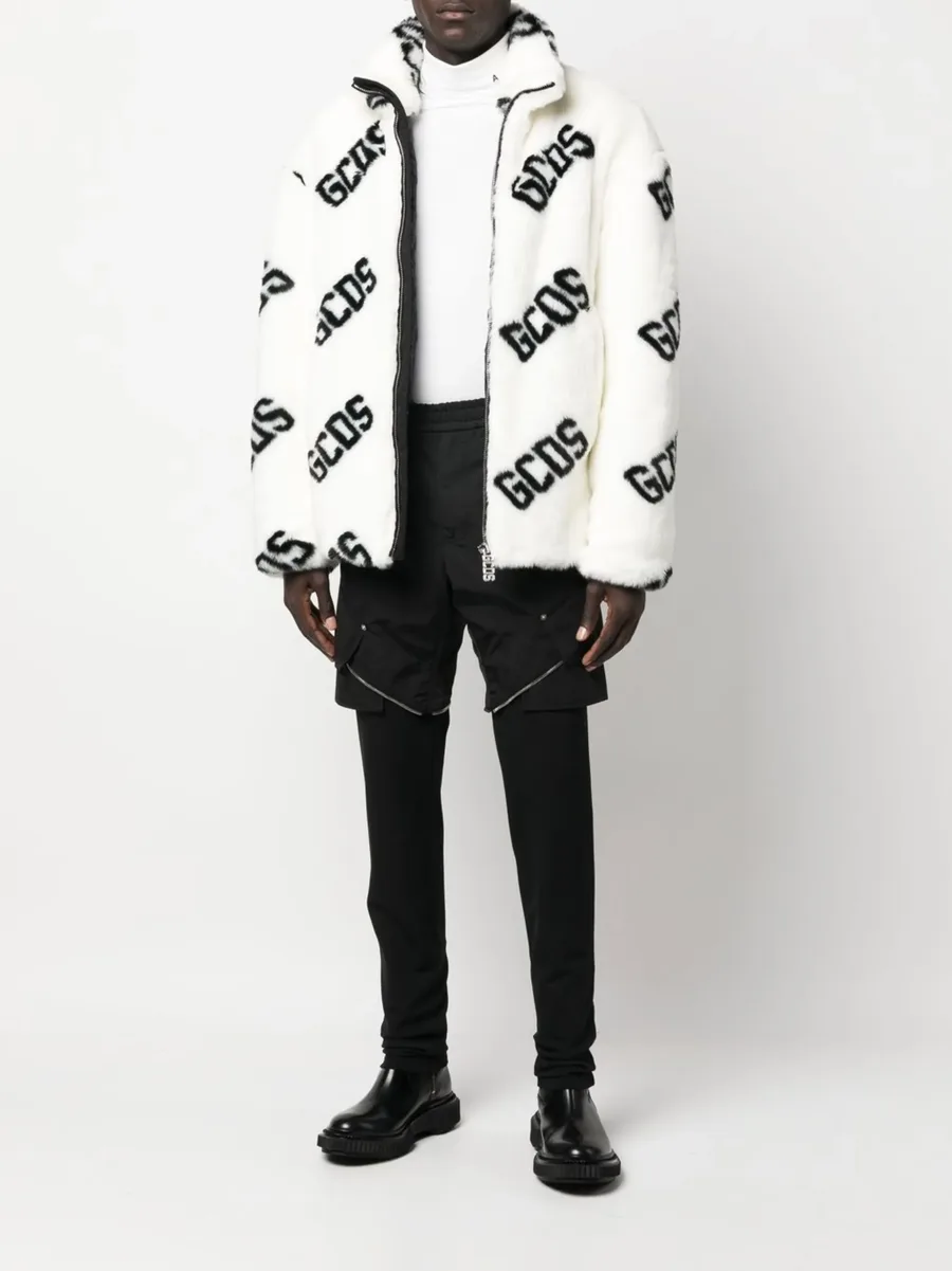 zip-detail layered trousers 3