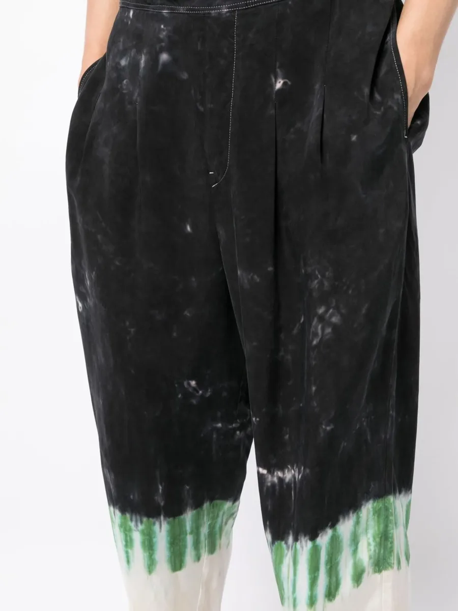 tie-dye print straight-leg trousers 9