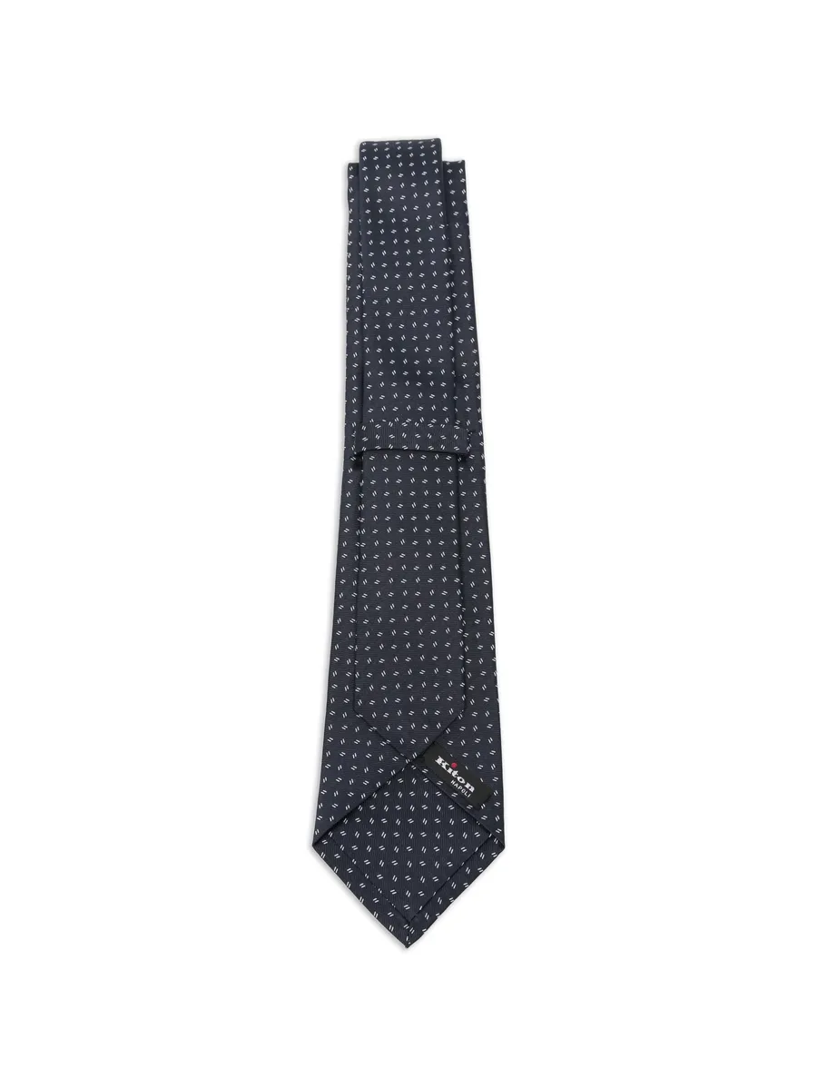 micro-pattern silk tie 3