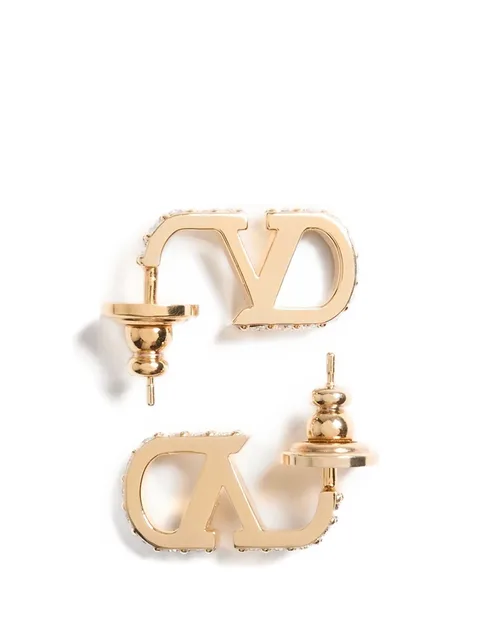 VLogo Signature metal and Swarovski® crystal earrings