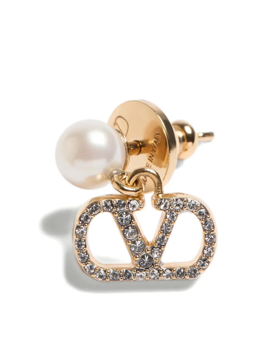 серьги с логотипом VLogo Signature и кристаллами Swarovski 8
