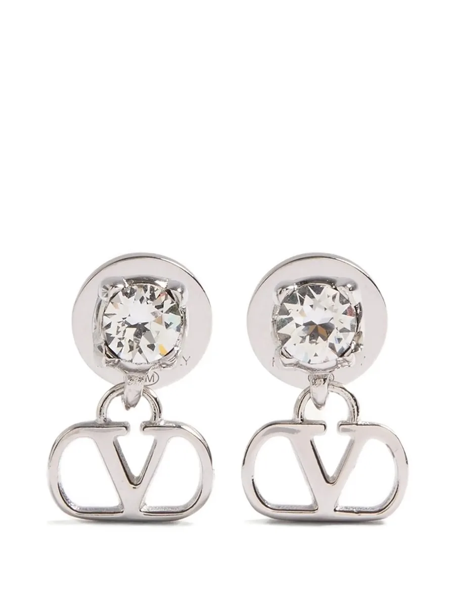 серьги с логотипом VLogo Signature и кристаллами Swarovski 2