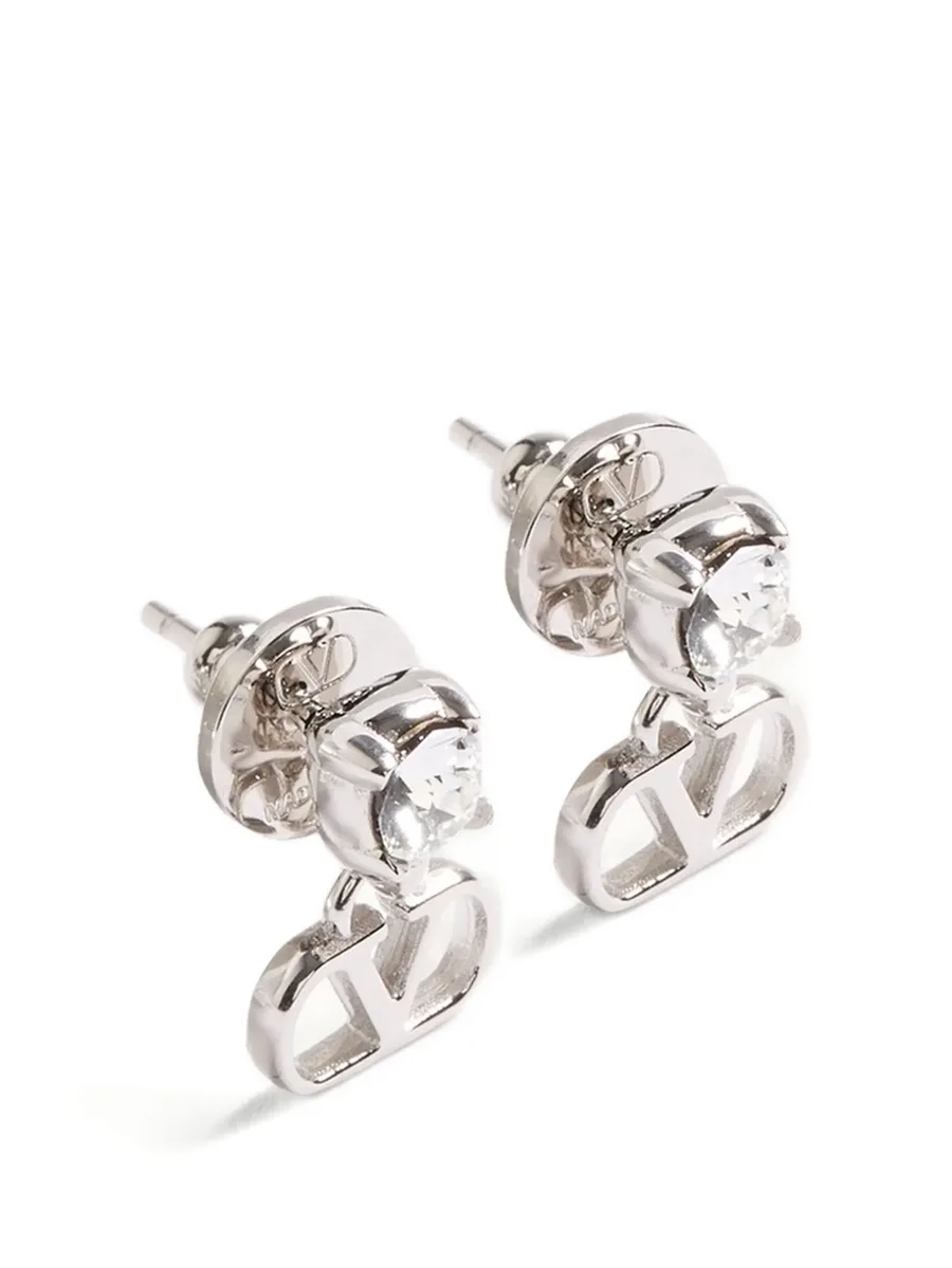 серьги с логотипом VLogo Signature и кристаллами Swarovski 7