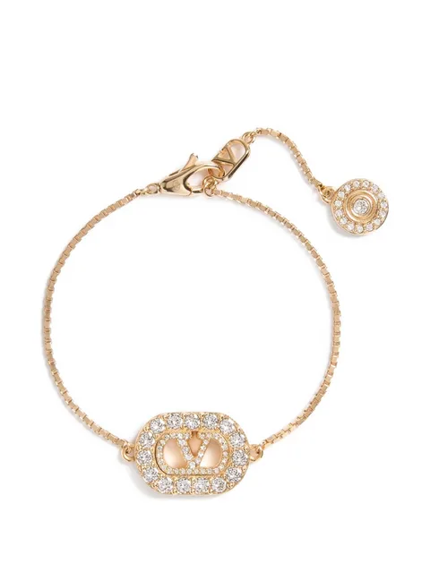 браслет с логотипом VLogo Signature и кристаллами Swarovski