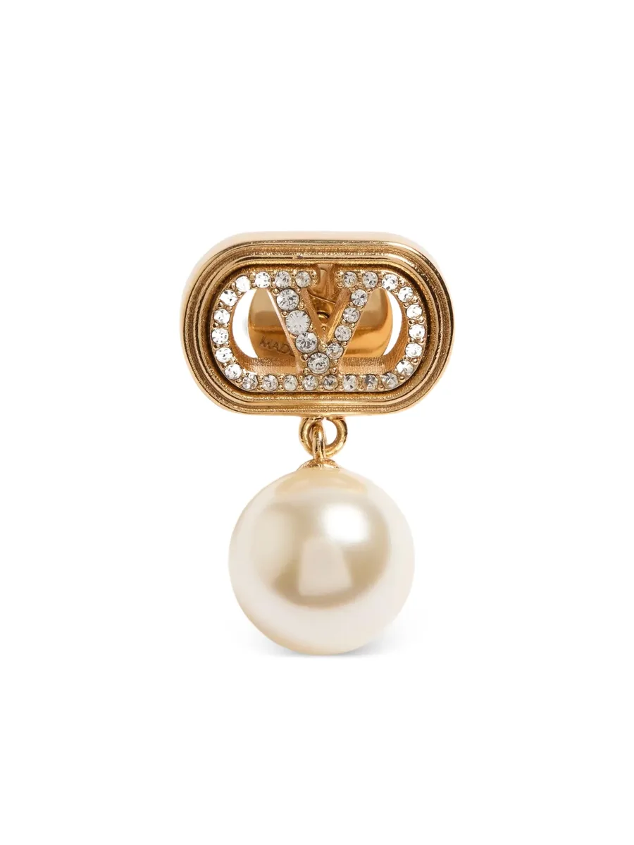 серьги с логотипом VLogo Signature и кристаллами Swarovski 9