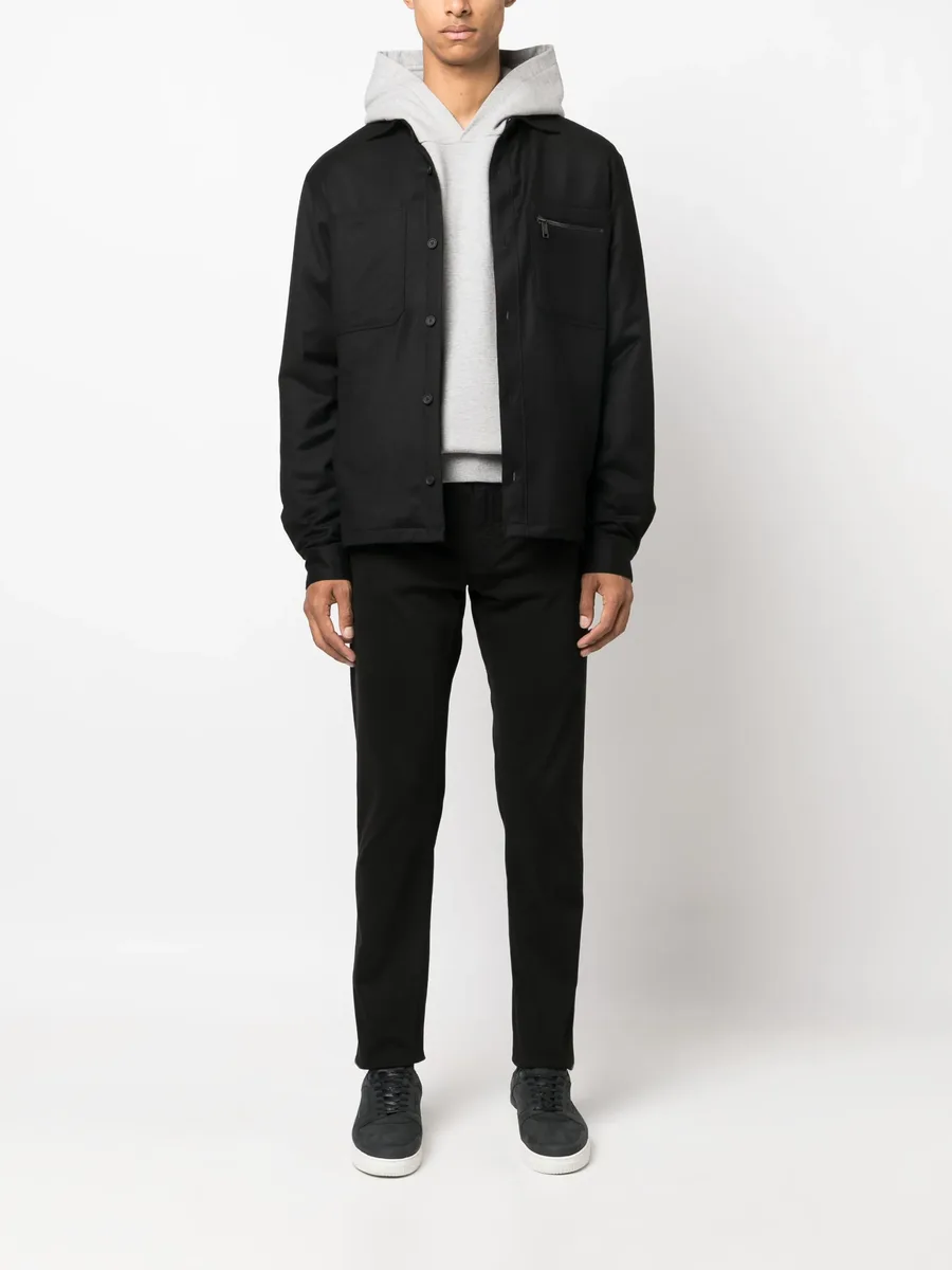 slim-cut gabardine trousers 3