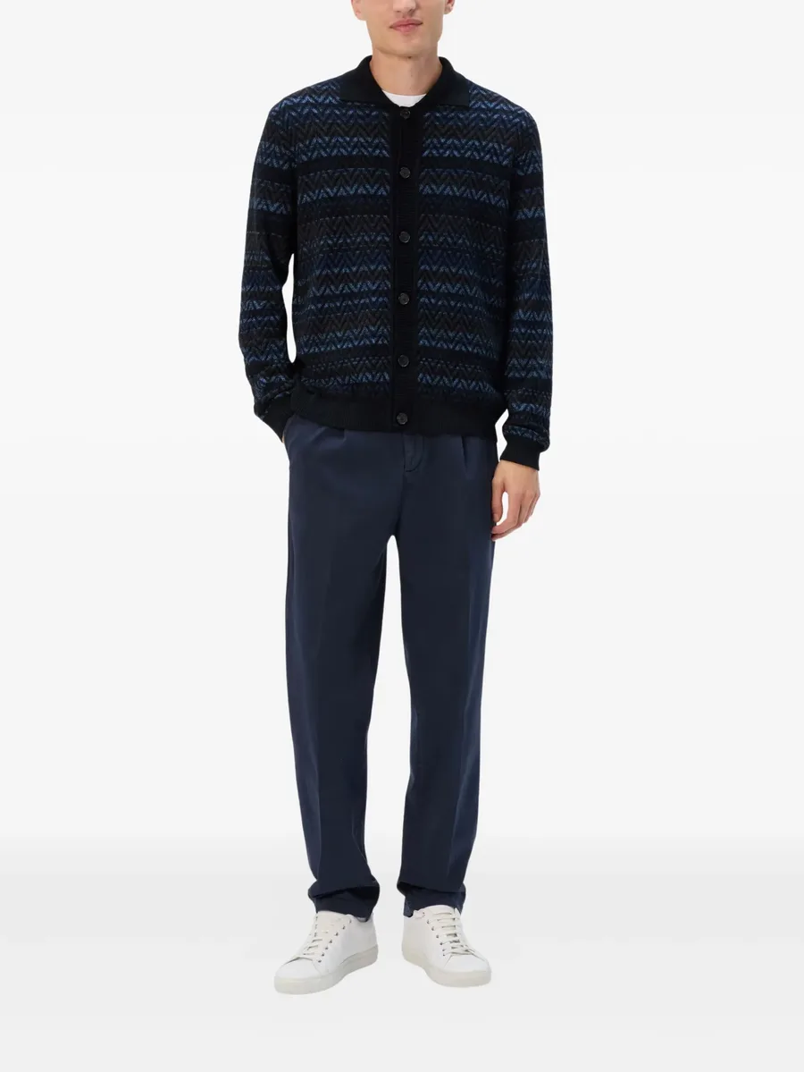 embroidered-monogram chino pants 3