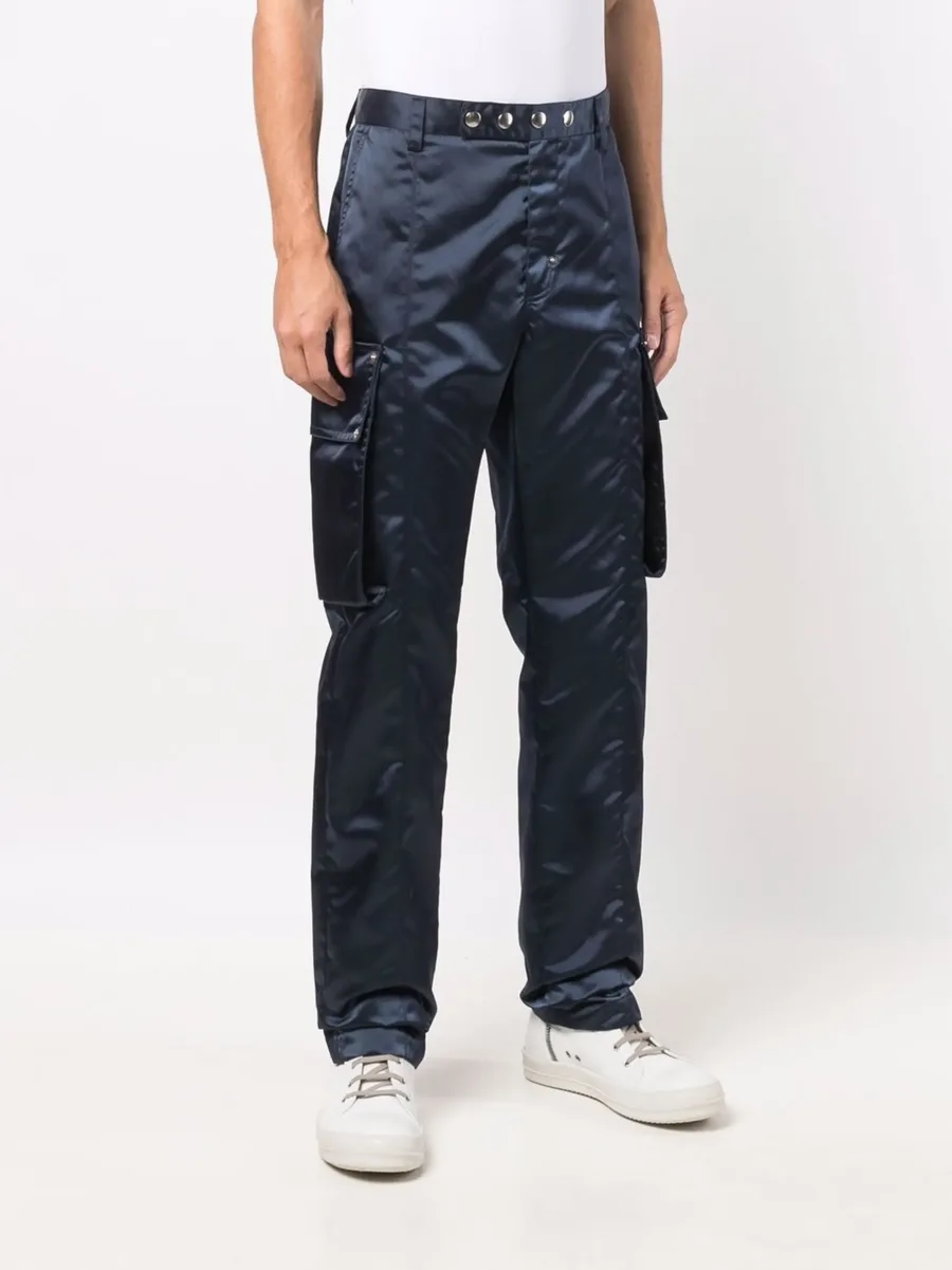 high-shine slim-cut trousers 5