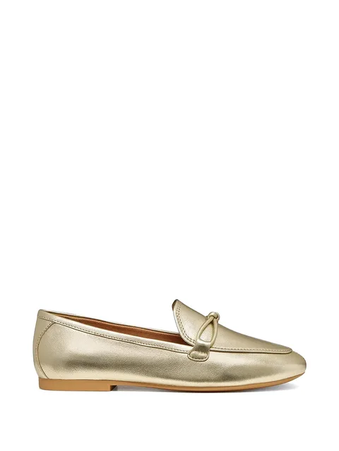 New Palmaria metallic-finish knot-detail loafers
