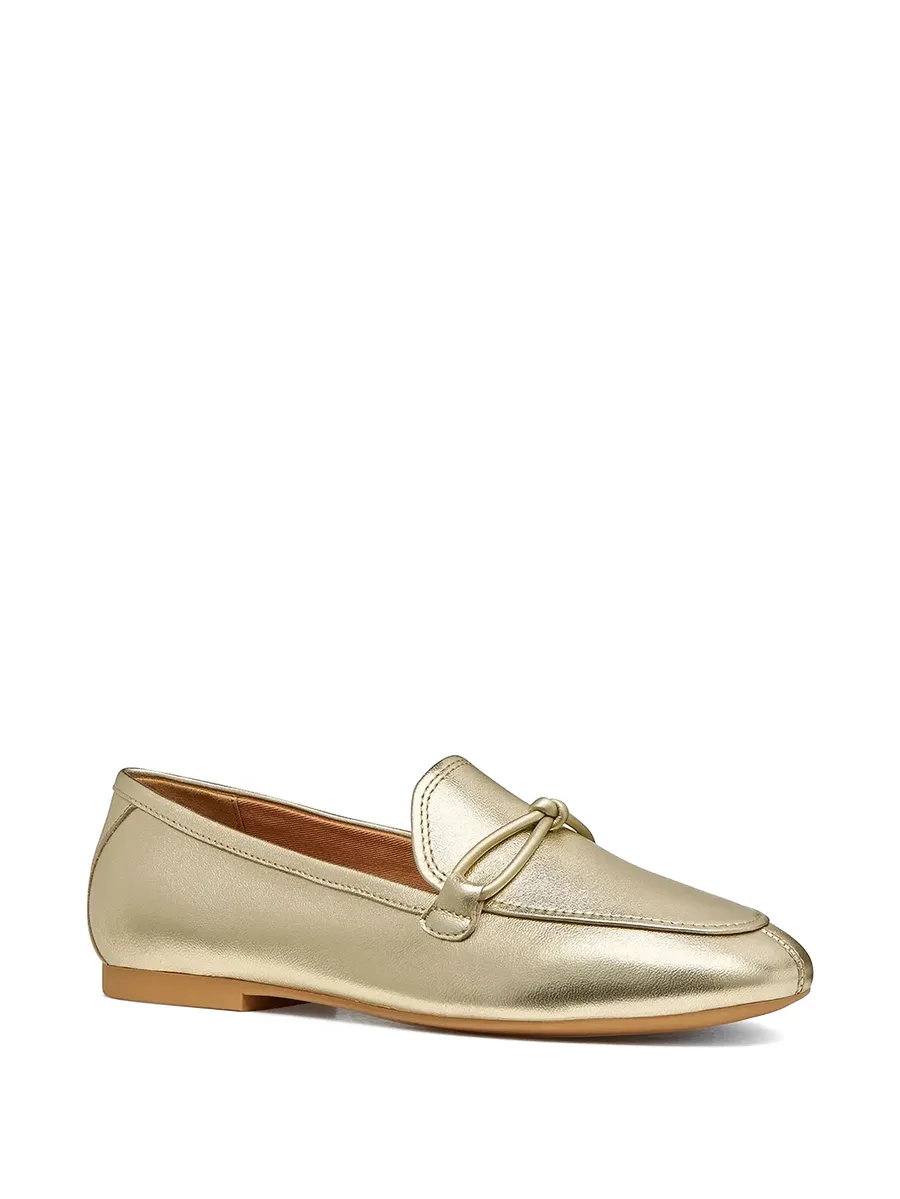 New Palmaria metallic-finish knot-detail loafers 4