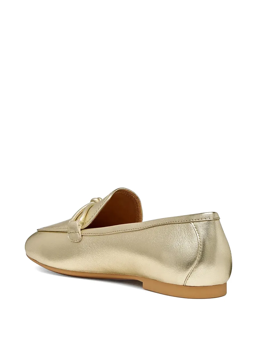 New Palmaria metallic-finish knot-detail loafers 9