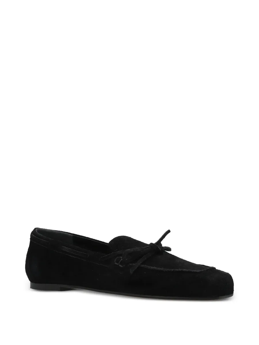 bow-detail suede loafers 4