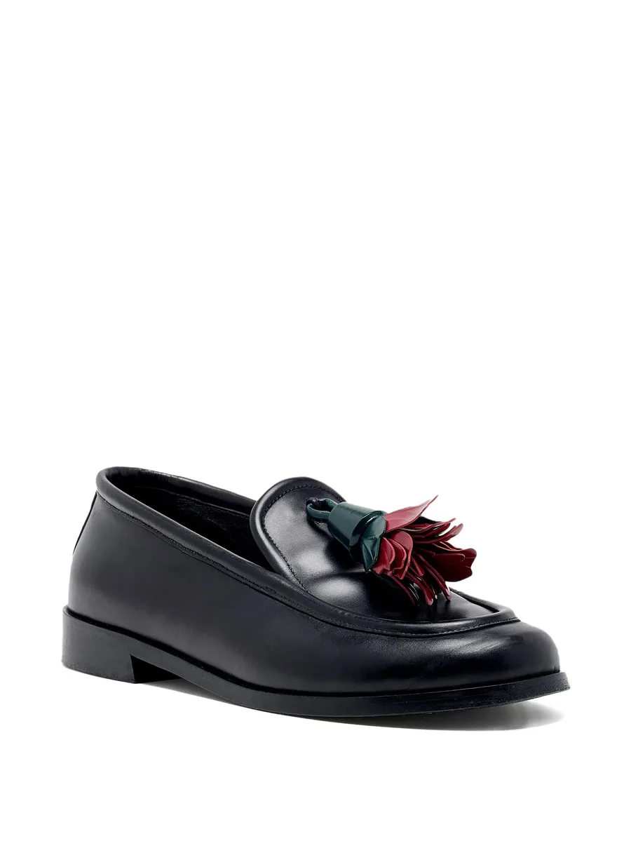 flower-embellished loafers 4