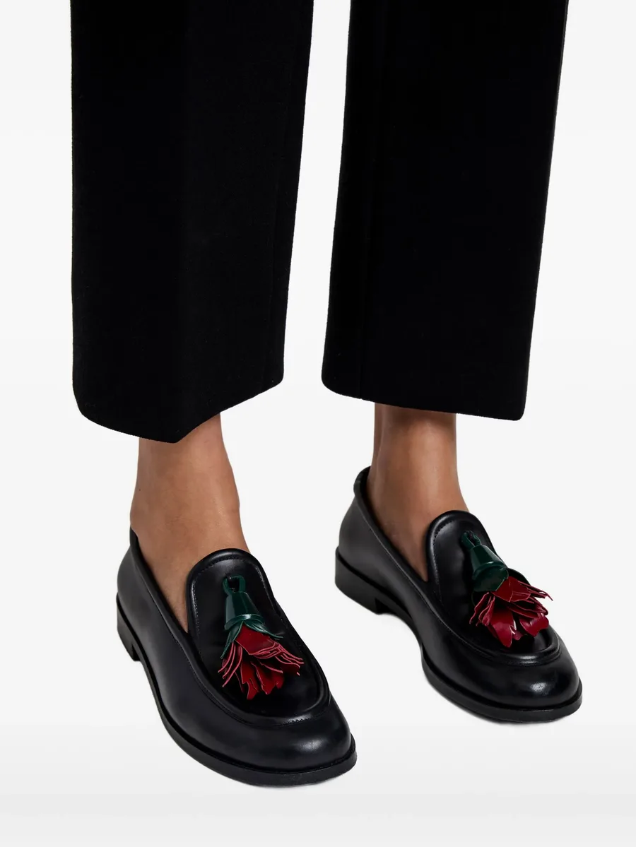 flower-embellished loafers 7