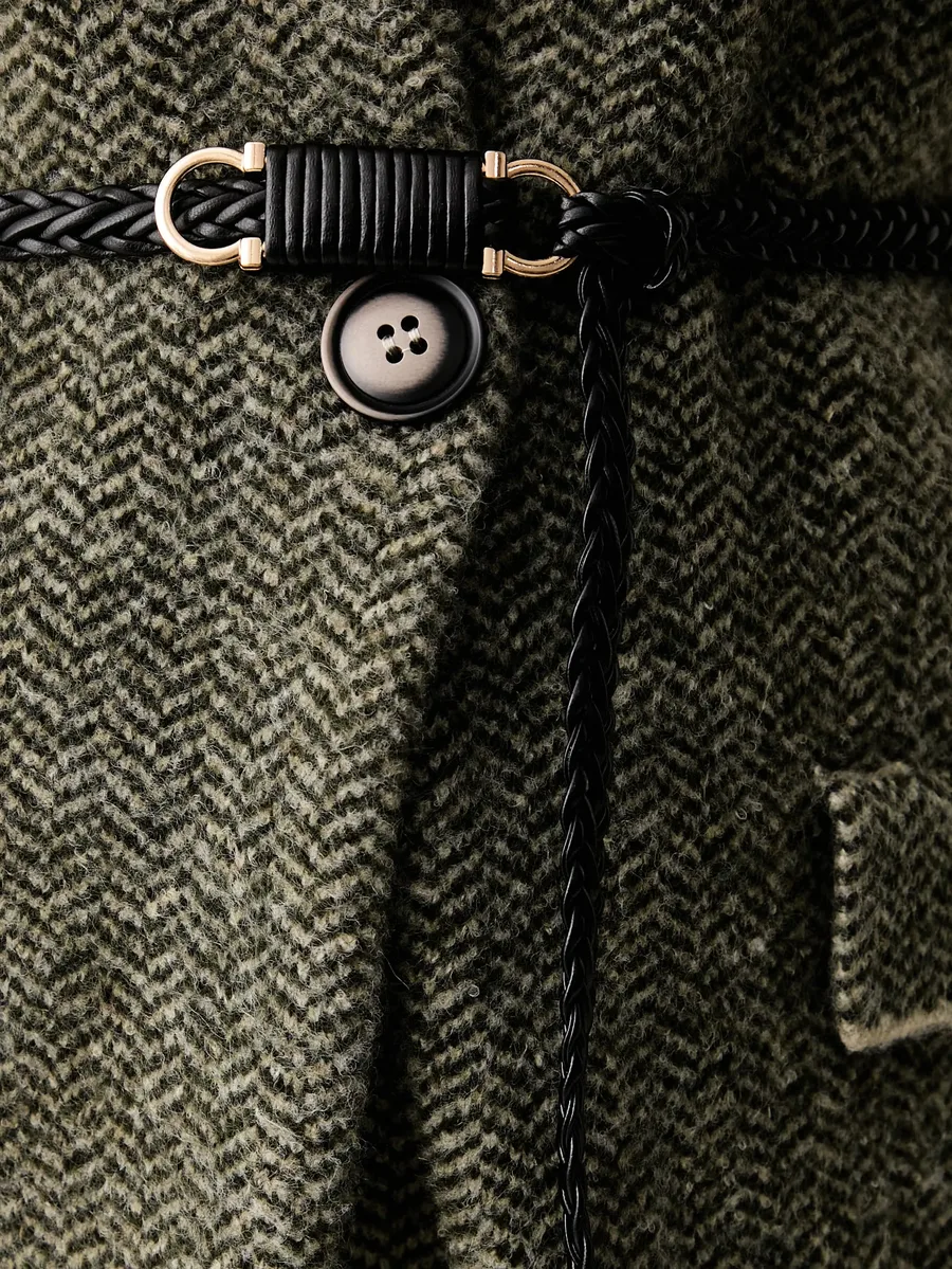 Pireon herringbone-pattern belted vest 5