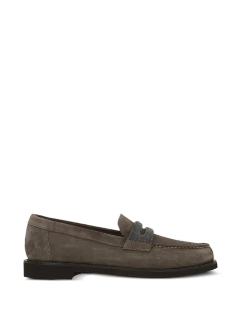 suede horsebit loafers