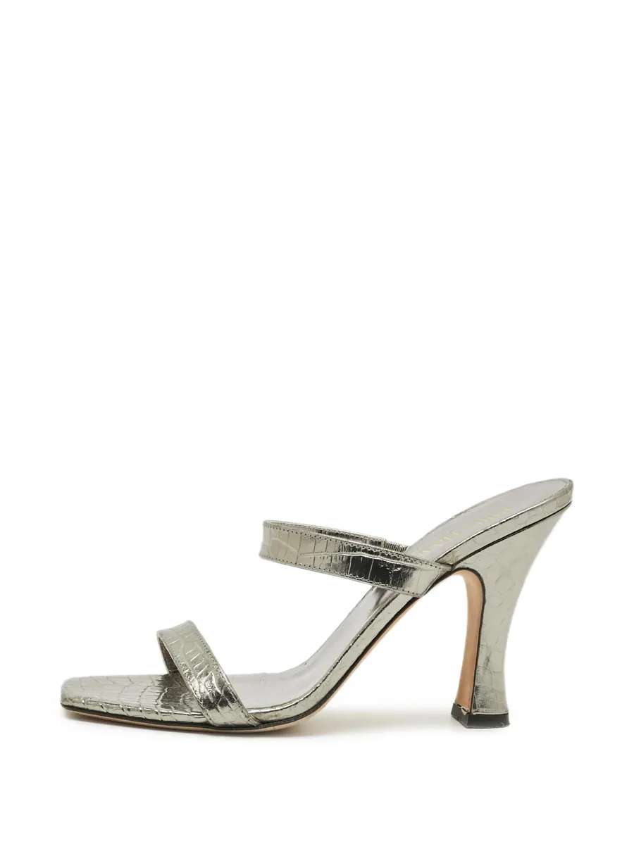 croc-embossed open-toe sandals 1
