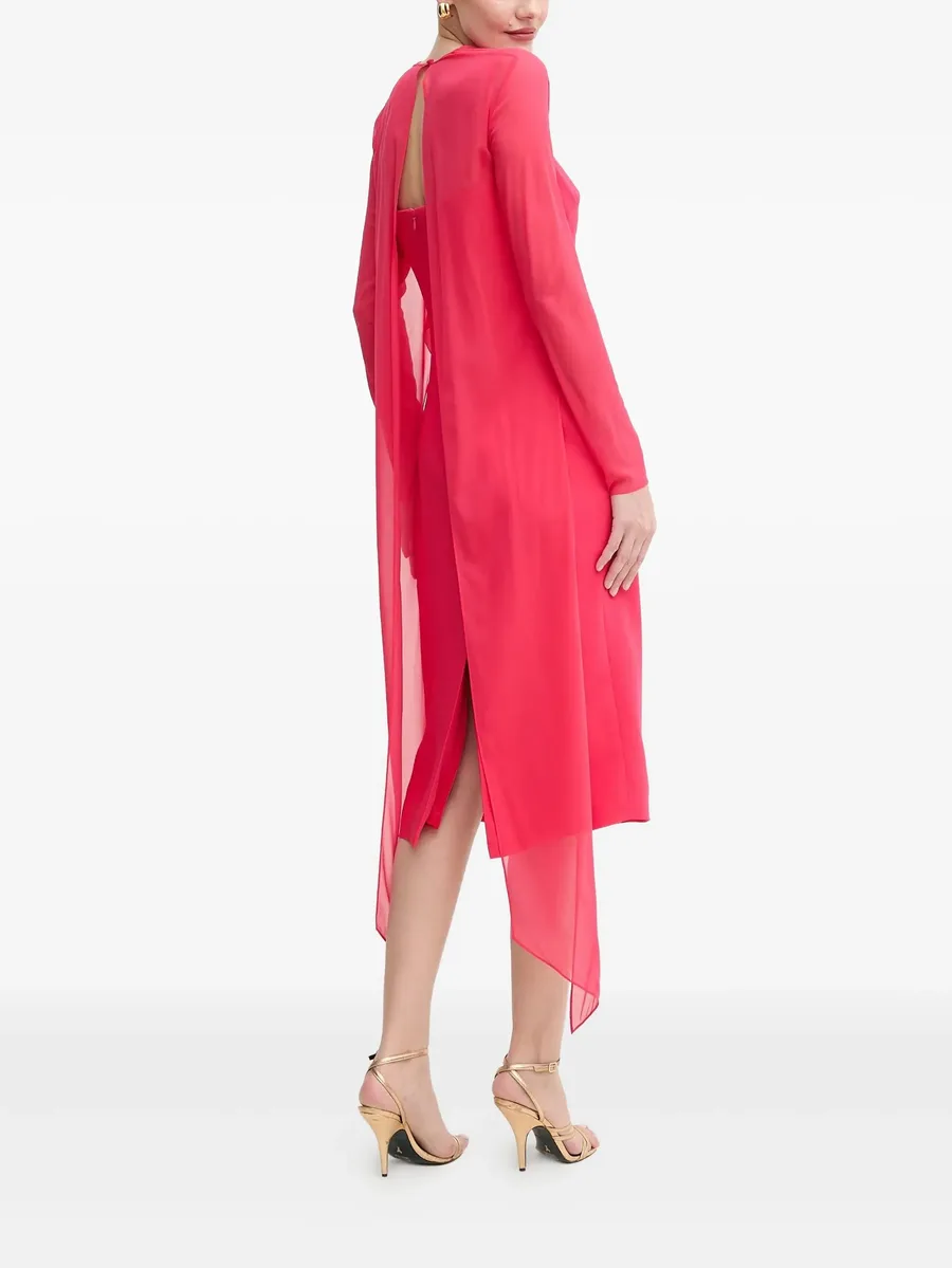 crystal-embellished long-sleeve midi dress 7