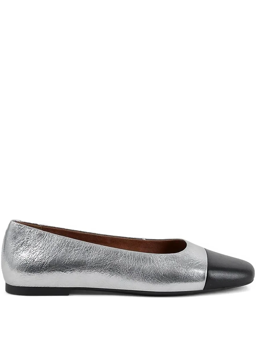 Jolin metallic leather ballet flats 2