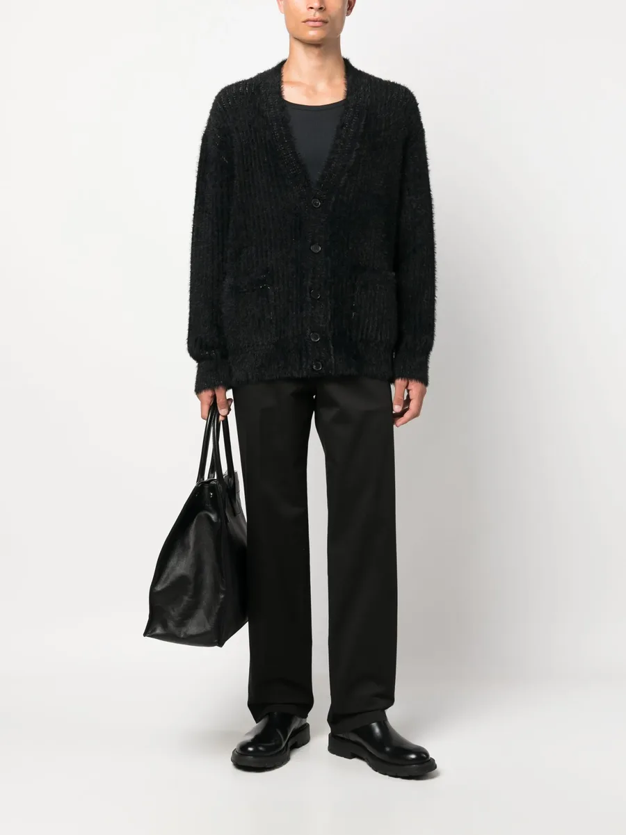 brushed V-neck cardigan 3