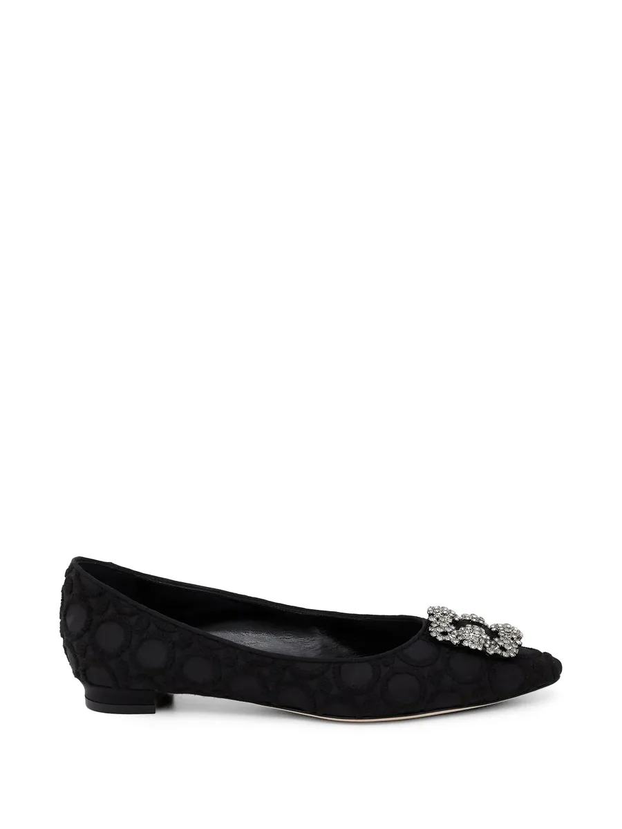 Hangisi Flat crystal-buckle ballet flats 2