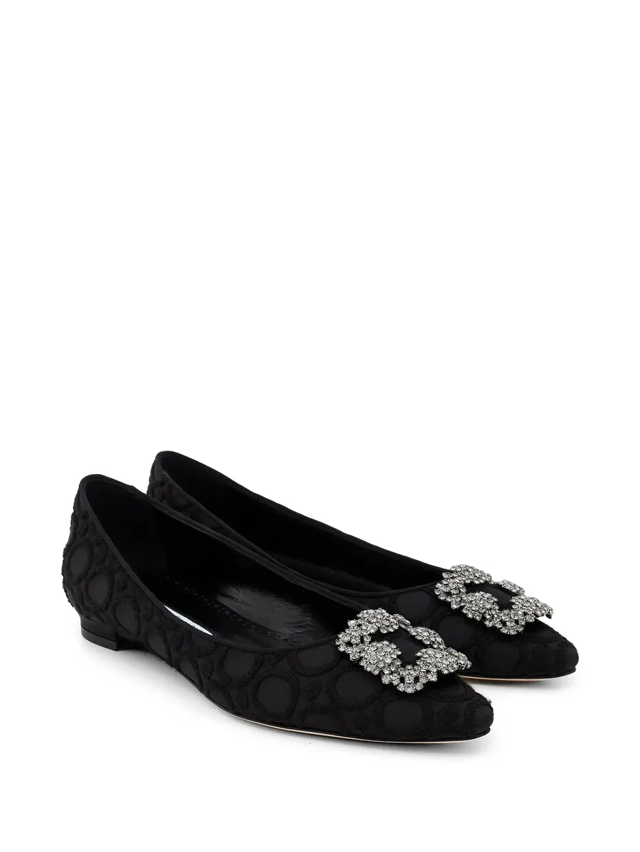 Hangisi Flat crystal-buckle ballet flats 4