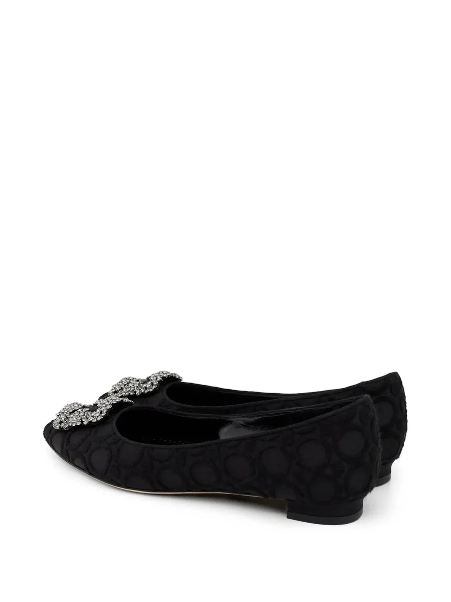 Hangisi Flat crystal-buckle ballet flats 5