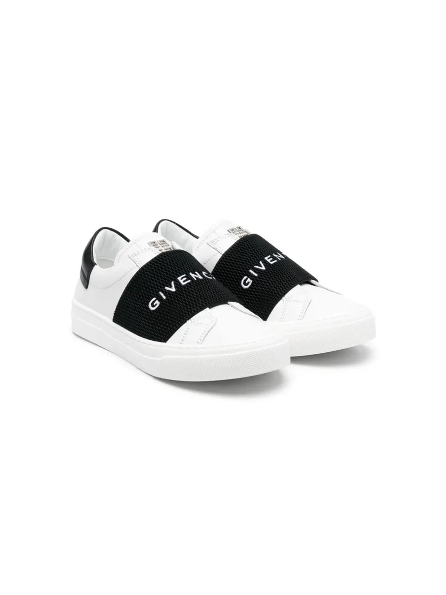 embroidered-logo slip-on sneakers 1