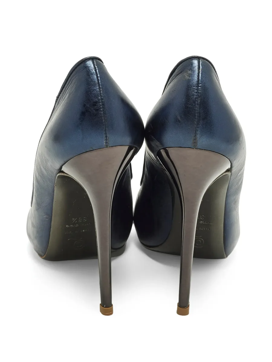 metallic foil leather pumps 6