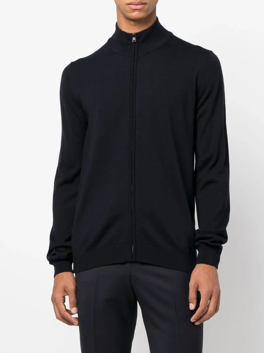 ribbed-knit zip-up sweater 3