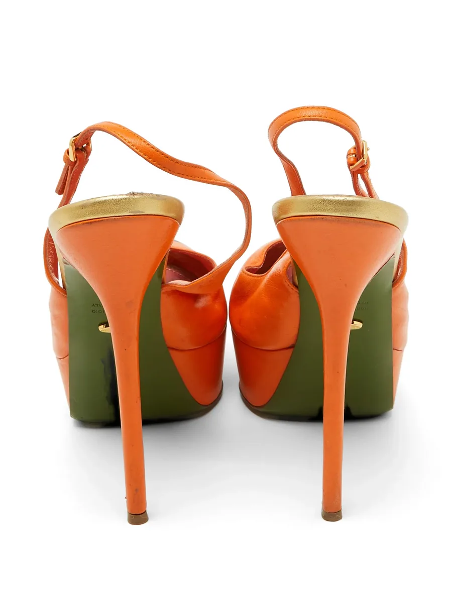 floral-print leather heeled sandals 3