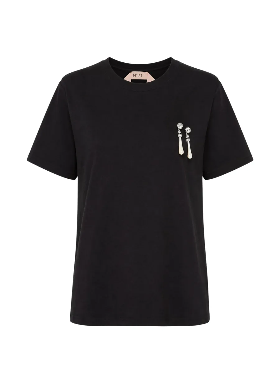 embellished cotton T-shirt 1