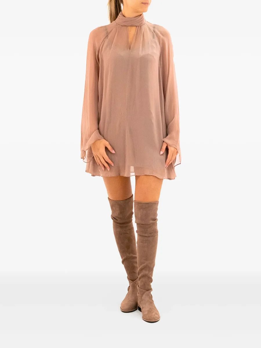 high-neck mini dress 3