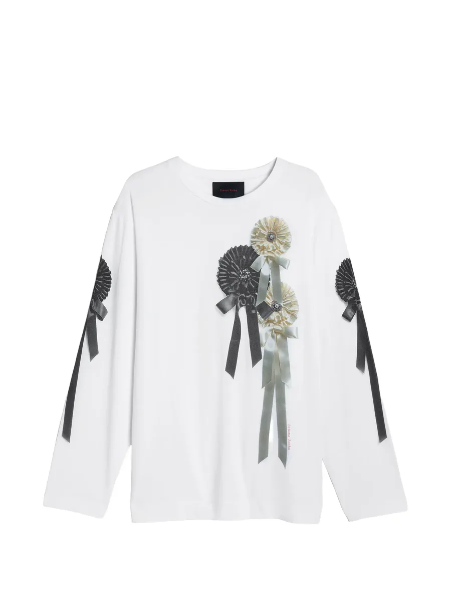 rosette-print long-sleeve T-shirt 1