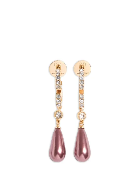 серьги с логотипом VLogo Signature и кристаллами Swarovski